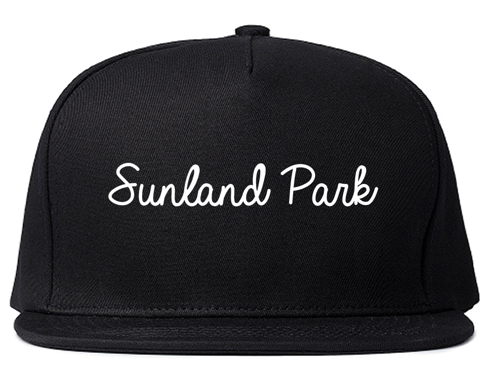 Sunland Park New Mexico NM Script Mens Snapback Hat Black