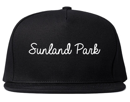 Sunland Park New Mexico NM Script Mens Snapback Hat Black