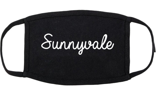 Sunnyvale California CA Script Cotton Face Mask Black