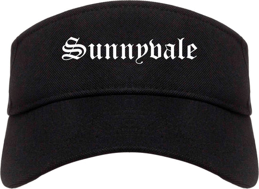 Sunnyvale California CA Old English Mens Visor Cap Hat Black