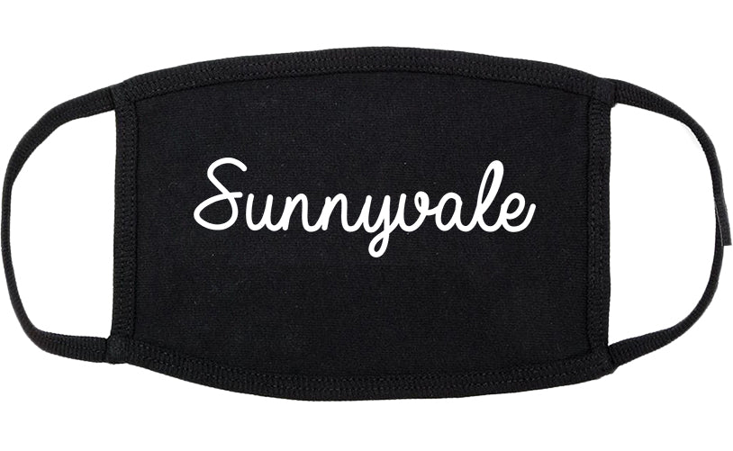 Sunnyvale Texas TX Script Cotton Face Mask Black