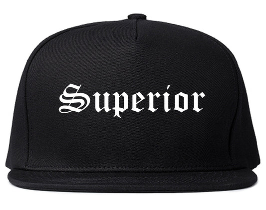 Superior Colorado CO Old English Mens Snapback Hat Black