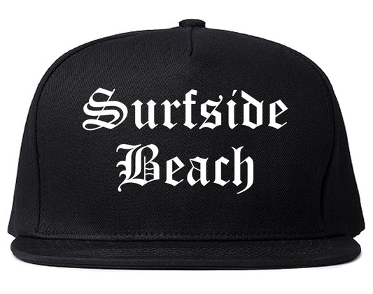 Surfside Beach South Carolina SC Old English Mens Snapback Hat Black
