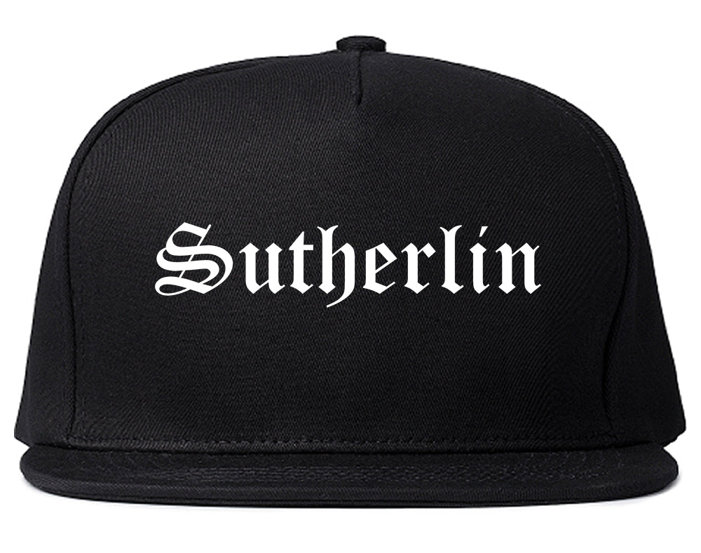 Sutherlin Oregon OR Old English Mens Snapback Hat Black