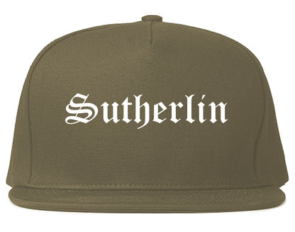 Sutherlin Oregon OR Old English Mens Snapback Hat Grey