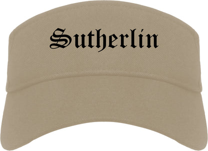 Sutherlin Oregon OR Old English Mens Visor Cap Hat Khaki