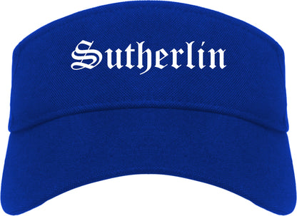 Sutherlin Oregon OR Old English Mens Visor Cap Hat Royal Blue