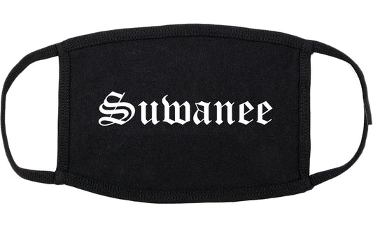 Suwanee Georgia GA Old English Cotton Face Mask Black