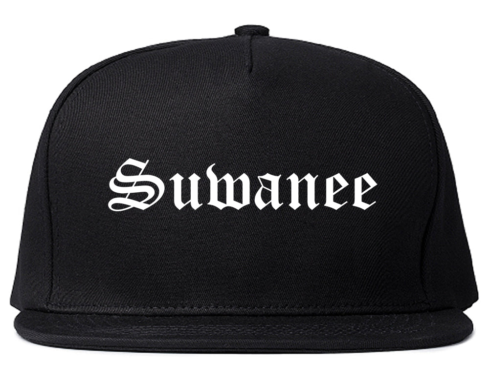 Suwanee Georgia GA Old English Mens Snapback Hat Black