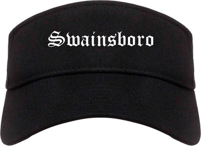 Swainsboro Georgia GA Old English Mens Visor Cap Hat Black
