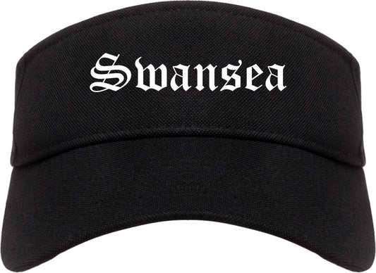 Swansea Illinois IL Old English Mens Visor Cap Hat Black