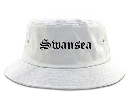 Swansea Illinois IL Old English Mens Bucket Hat White