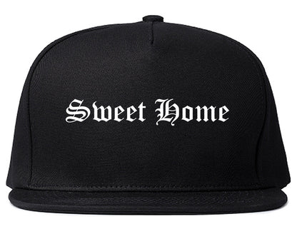Sweet Home Oregon OR Old English Mens Snapback Hat Black