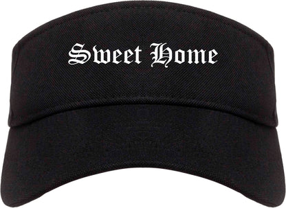 Sweet Home Oregon OR Old English Mens Visor Cap Hat Black