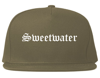 Sweetwater Florida FL Old English Mens Snapback Hat Grey