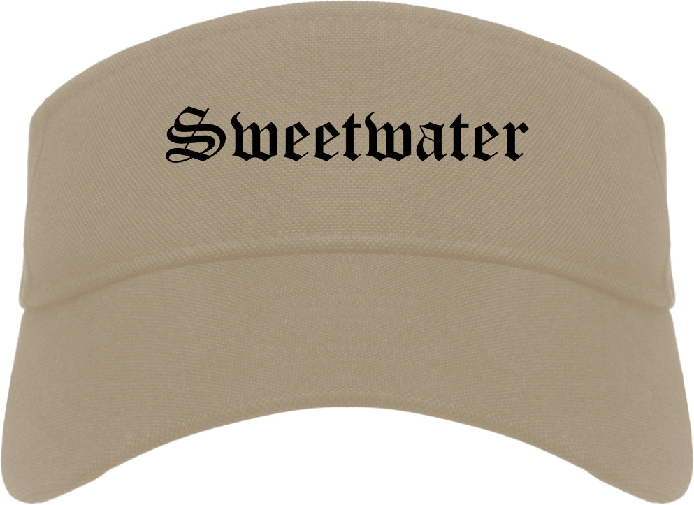 Sweetwater Florida FL Old English Mens Visor Cap Hat Khaki