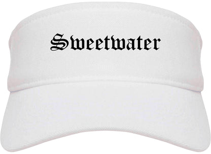 Sweetwater Florida FL Old English Mens Visor Cap Hat White