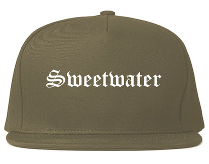 Sweetwater Tennessee TN Old English Mens Snapback Hat Grey