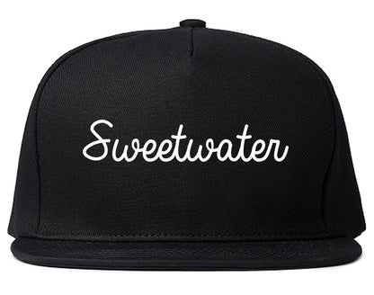 Sweetwater Tennessee TN Script Mens Snapback Hat Black