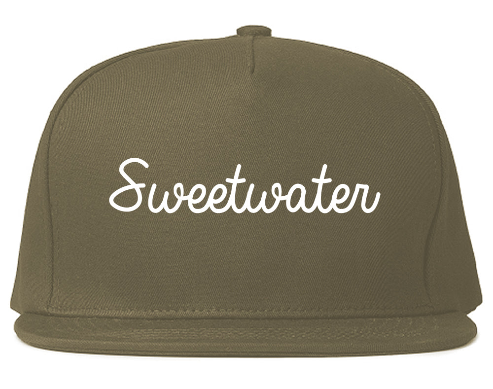 Sweetwater Tennessee TN Script Mens Snapback Hat Grey