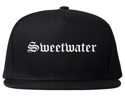 Sweetwater Texas TX Old English Mens Snapback Hat Black