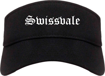 Swissvale Pennsylvania PA Old English Mens Visor Cap Hat Black