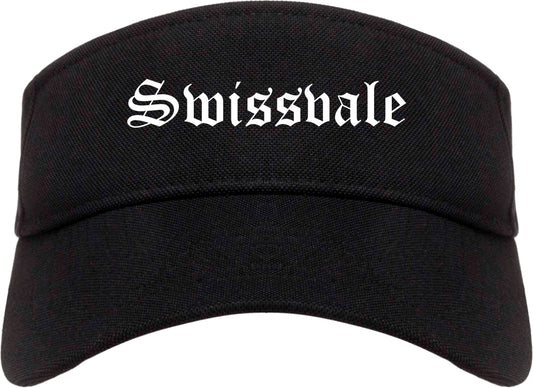 Swissvale Pennsylvania PA Old English Mens Visor Cap Hat Black