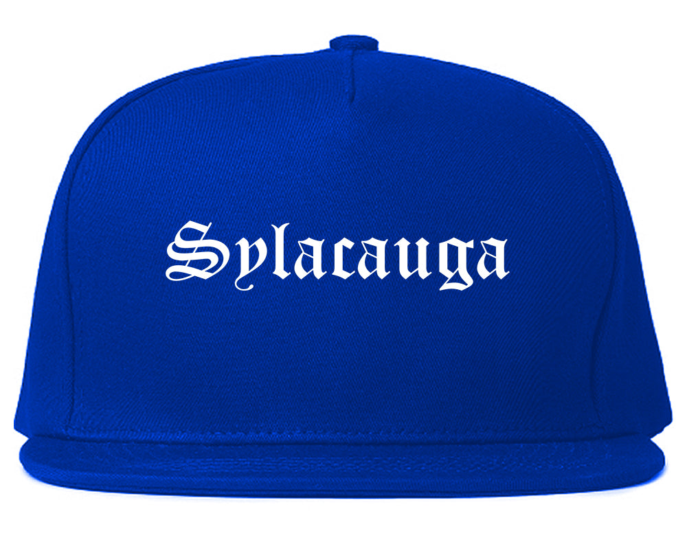 Sylacauga Alabama AL Old English Mens Snapback Hat Royal Blue