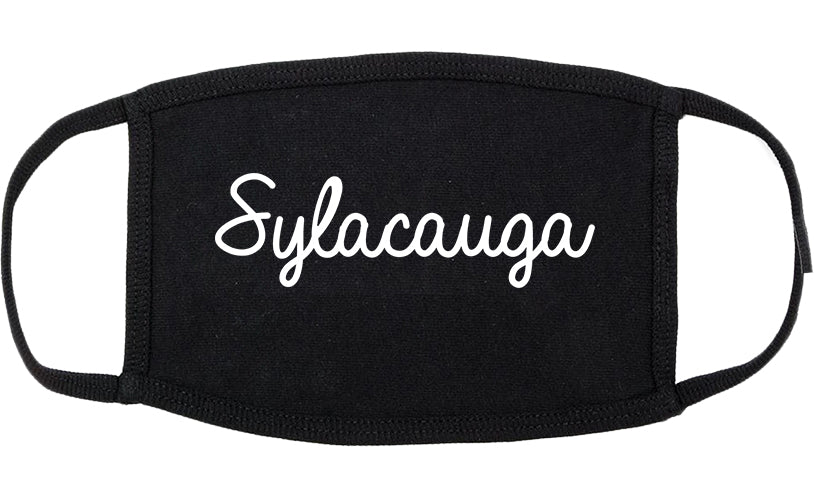Sylacauga Alabama AL Script Cotton Face Mask Black