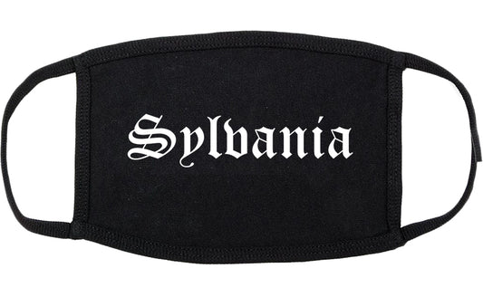 Sylvania Ohio OH Old English Cotton Face Mask Black