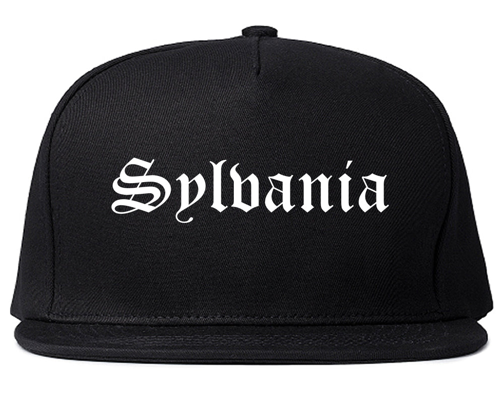 Sylvania Ohio OH Old English Mens Snapback Hat Black