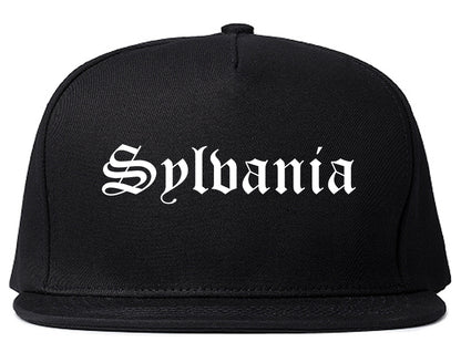 Sylvania Ohio OH Old English Mens Snapback Hat Black