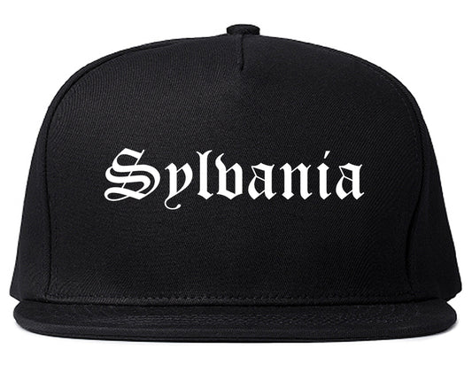 Sylvania Ohio OH Old English Mens Snapback Hat Black