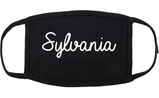 Sylvania Ohio OH Script Cotton Face Mask Black