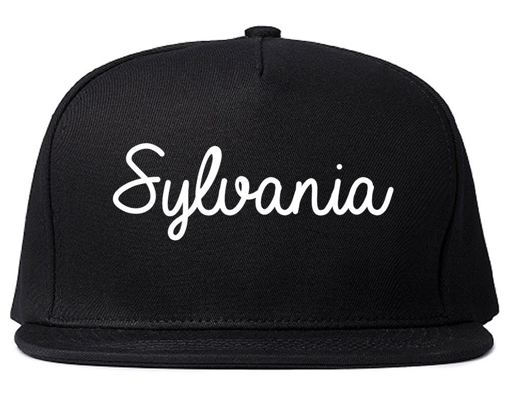 Sylvania Ohio OH Script Mens Snapback Hat Black