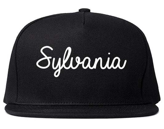 Sylvania Ohio OH Script Mens Snapback Hat Black