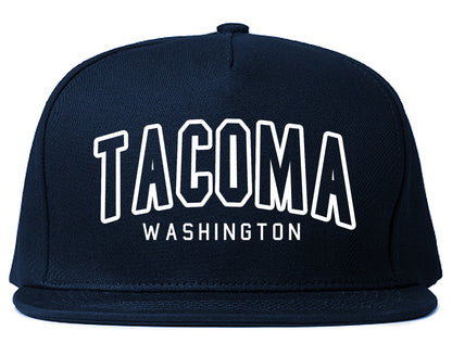 Tacoma Washington ARCH Mens Snapback Hat Navy Blue