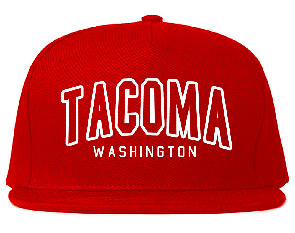 Tacoma Washington ARCH Mens Snapback Hat Red
