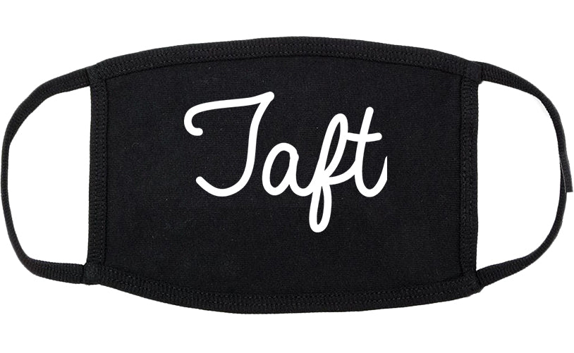 Taft California CA Script Cotton Face Mask Black