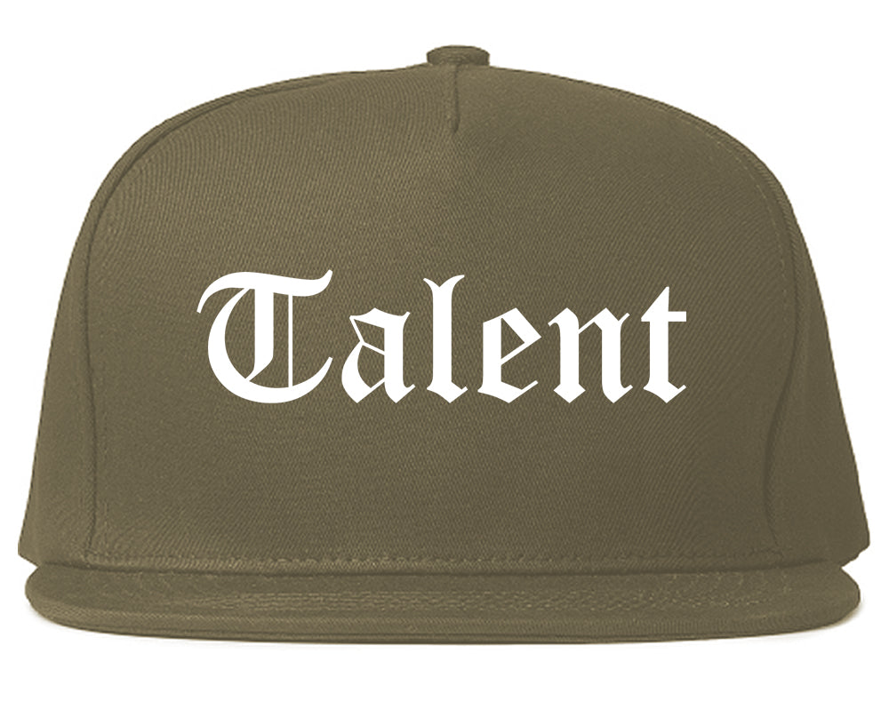 Talent Oregon OR Old English Mens Snapback Hat Grey