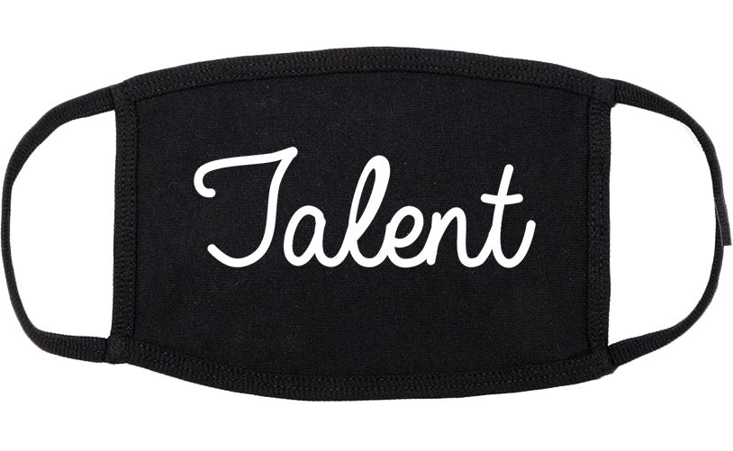 Talent Oregon OR Script Cotton Face Mask Black