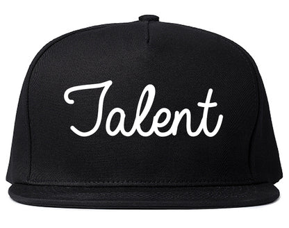 Talent Oregon OR Script Mens Snapback Hat Black