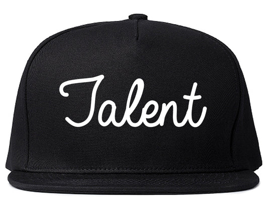 Talent Oregon OR Script Mens Snapback Hat Black
