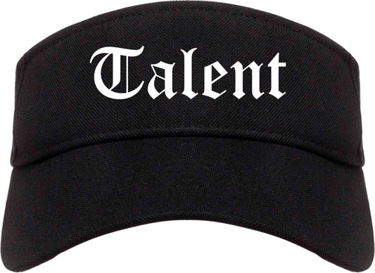 Talent Oregon OR Old English Mens Visor Cap Hat Black