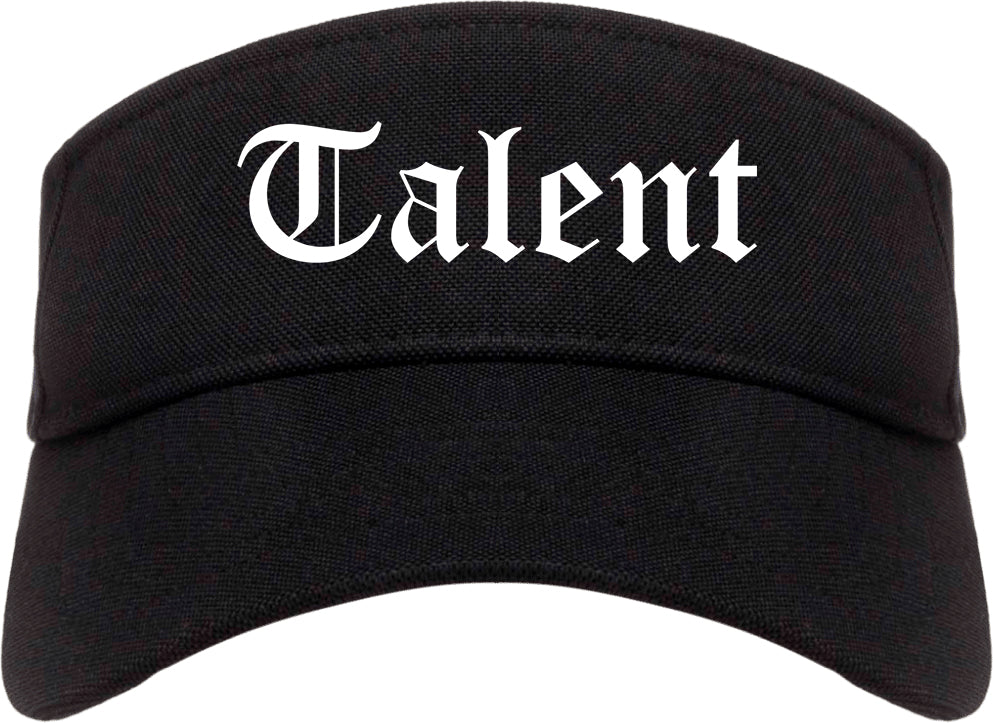 Talent Oregon OR Old English Mens Visor Cap Hat Black