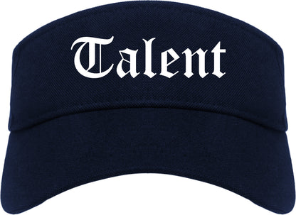 Talent Oregon OR Old English Mens Visor Cap Hat Navy Blue