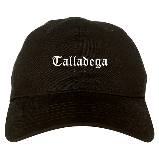Talladega Alabama AL Old English Mens Dad Hat Baseball Cap Black
