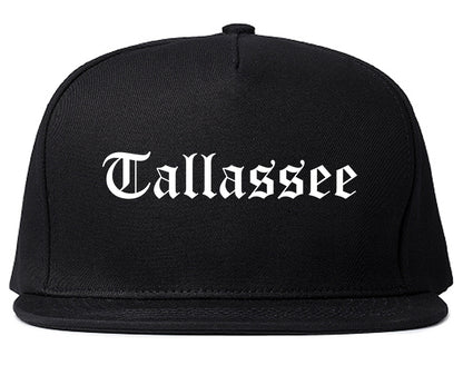 Tallassee Alabama AL Old English Mens Snapback Hat Black