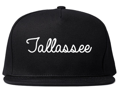 Tallassee Alabama AL Script Mens Snapback Hat Black