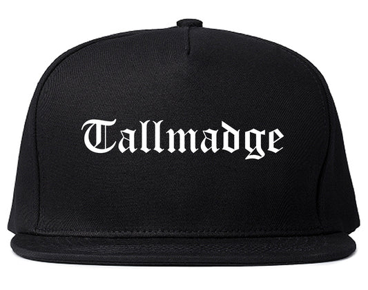 Tallmadge Ohio OH Old English Mens Snapback Hat Black